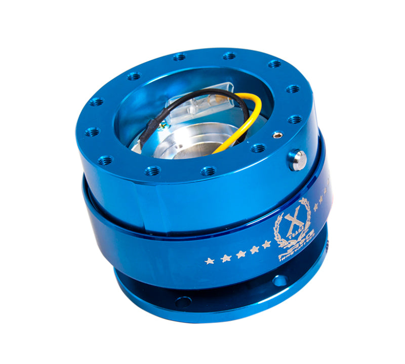 NRG Quick Release Gen 2.0 - Blue Body / Blue Ring for performance car parts at DTX Performance, veteran owned shop, buy performance parts online.