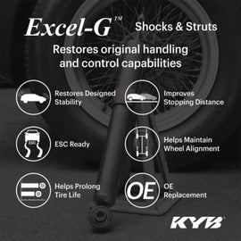 KYB 19-22 Honda Passport FWD Excel-G Strut - Rear