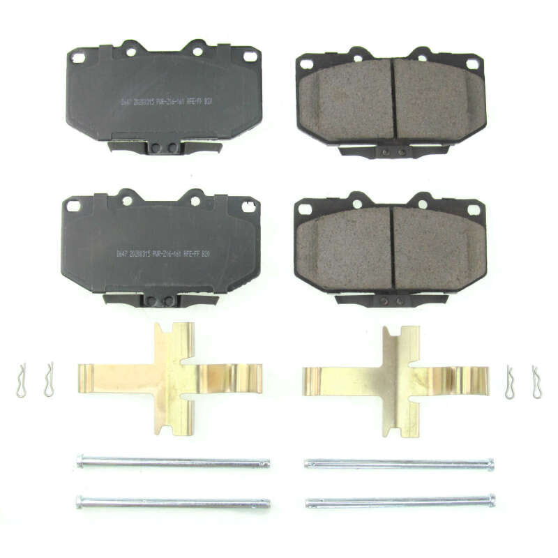 Power Stop 89-96 Nissan 300ZX Front Z17 Evolution Ceramic Brake Pads w/Hardware - DTX Performance