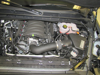 K&N 19-20 GM 1500 V8-5.3L/6.2L 57 Series FIPK Performance Intake Kit installed in engine bay