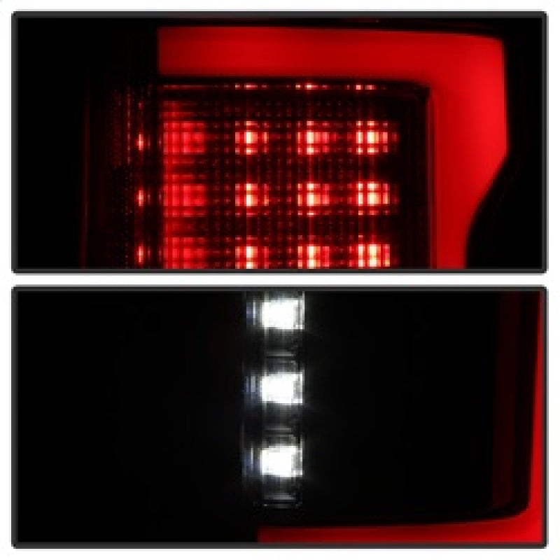 Spyder 15-17 Ford F-150 LED Tail Lights (w/Blind Spot) - Black Smoke for high performance car parts by DTX Performance.