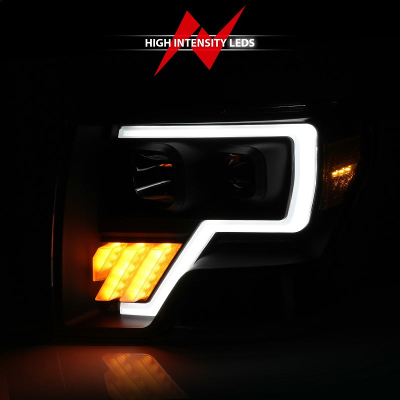ANZO 2009-2014 Ford F-150 Projector Light Bar G4 H.L. Black Amber with high intensity LEDs, performance car parts by DTX Performance.