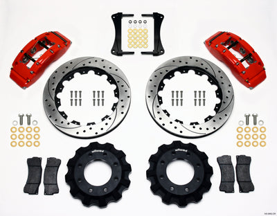 Wilwood TC6R Front Kit 16.00in Drilled Red 1999-2014 GM Truck/SUV 1500 brakes upgrade