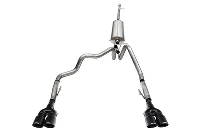 Corsa 2022-2024 Chevrolet Silverado 1500 Cat-Back Dual Rear Exit with Twin 4in Black Tips for performance car parts