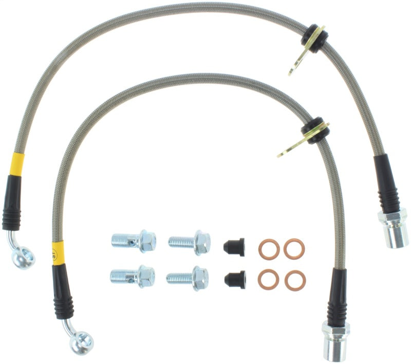 StopTech Stainless Steel Front Brake lines for 93-98 Supra - high performance brake upgrades, DTX Performance parts