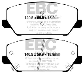 EBC 2019+ Hyundai Veloster Turbo N (2nd Gen) 2.0L Ultimax Front Brake Pads