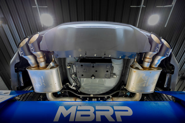 MBRP 15-24 Ford Mustang T304 SS 4in OD / 6.5in Length Quad Tip Cover Kit - Black Tip, performance car parts by DTX Performance