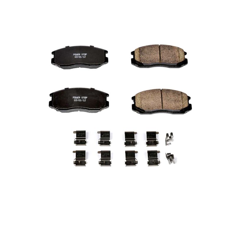 Power Stop 91-96 Eagle Summit Front Z17 Evolution Ceramic Brake Pads w/Hardware - DTX Performance