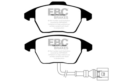 EBC 06-13 Audi A3 2.0 Turbo Greenstuff Brake Pads - Performance Car Parts - DTX Performance - Veteran Owned Shop