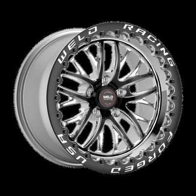 Weld S82 17x10 / 5x120 BP / 7.2in. BS (43mm Offset) Black Wheel (High Pad) - Black Single Beadlock