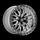 Weld S82 17x11 / 5x4.75 BP / 7.7in. BS / 43mm Offset Black Wheel (High Pad) - Black Single Beadlock