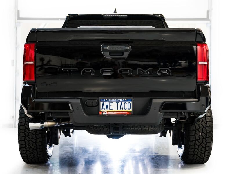 AWE Exhaust for 4th Gen Toyota Tacoma Dual Chrome Silver Tips - DTX Performance