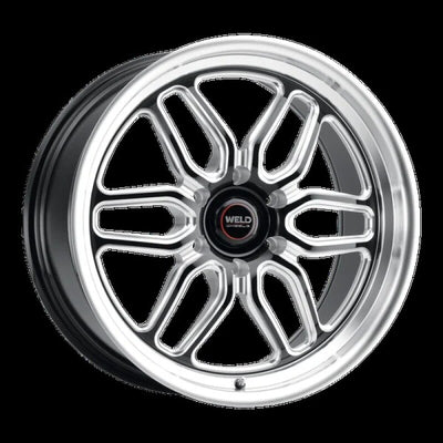 Weld Laguna 6 Drag 17x11in / 6x127 BP / ET36 / BS 7.375 Gloss BLK MIL DIA 78.1