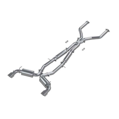 MBRP 17+ Infiniti Q60 3.0L RWD/AWD 3in Cat-Back Dual Split Rear Street Version w/4.5in OD Tips -T304 exhaust system