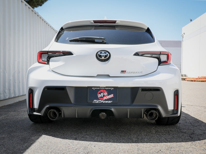 aFe 23-24 Toyota GR Corolla L3 1.6L (t) Gemini XV 3in to 2-1/2in CatBack Exhaust w/Carbon Fiber Tips - DTX Performance