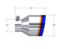 Load image into Gallery viewer, MBRP Universal Burnt SS Tip 2.5in ID / 4.5in OD Out / 6.5in Length Angle Cut Single Wall - DTX Performance