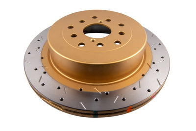 DBA 01-07 Subaru WRX/STI 10 Stud Hole Rear Drilled & Slotted 4000 Series Rotor, high performance car parts, brake upgrades