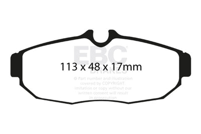 EBC 05-10 Ford Mustang 4.0 Yellowstuff Rear Brake Pads, high performance brakes for street and track, veteran owned performance shop