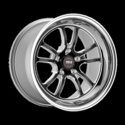 Weld S70 RT-S 18x9in / 5x120 BP / 6.1in. BS - Black Center - Polished Shell Wheel