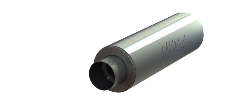 MBRP Universal 5in ID Inlet/Outlet 31in Muffler Aluminum, perfect for DTX Performance upgrades in cars.