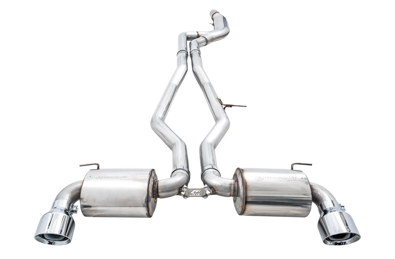 AWE 2020 Toyota Supra A90 Non-Resonated Touring Edition Exhaust - 5in Chrome Silver Tips - DTX Performance