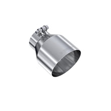 Load image into Gallery viewer, MBRP Universal T304 Stainless Steel Tip, 3in ID / 5in OD Out / 6.5in Length / Angle Cut Single Wall. High performance auto parts.