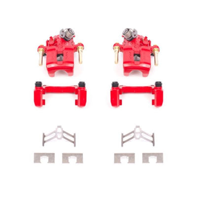 Power Stop 92-01 Honda Prelude Rear Red Calipers w/Brackets - Pair, high performance brakes, aftermarket performance parts