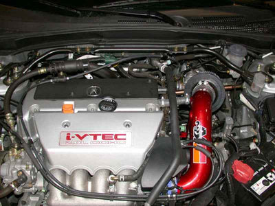 K&N 02 Honda Civic Si Red Typhoon Short Ram Intake engine view, performance parts, veteran owned shop, DTX Performance, tuning upgrades.