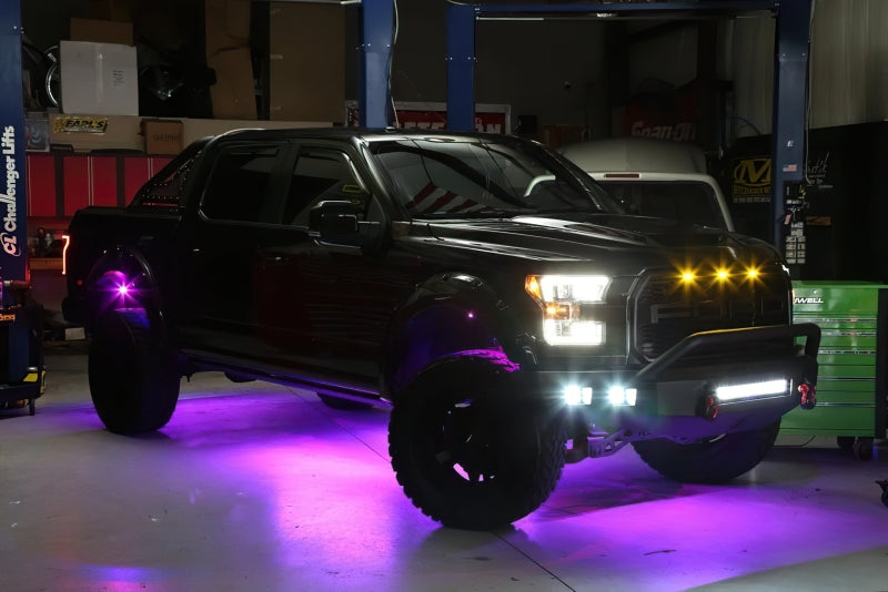 Oracle Bluetooth + RF Underbody Rock Light Kit - 8 PCS - ColorSHIFT on off-road truck, performance car parts