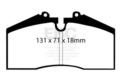 EBC 96-98 Porsche 911 (993) 3.6 Carrera 4S Redstuff Rear Brake Pads, high performance brakes, DTX Performance, brake upgrades