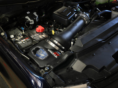 aFe 2023+ Ford F-250/F-350 V8-7.3L Momentum GT Pro 5R Intake System in engine bay, performance upgrades, DTX Performance