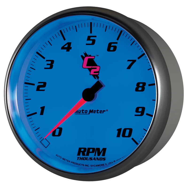 Autometer C2 5 inch 10000 RPM In-Dash Tachometer - High performance car parts by DTX Performance