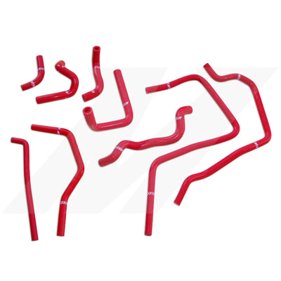 Mishimoto 01-05 Subaru WRX Red Silicone Ancillary Hoses from DTX Performance for engine upgrades.