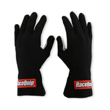 RaceQuip Black Basic Race Glove - Large
