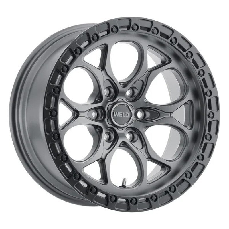 Weld 18x9 Ledge 6 6x135  ET00 BS 5.00 Satin GUN / Satin BLK Ring 87.1