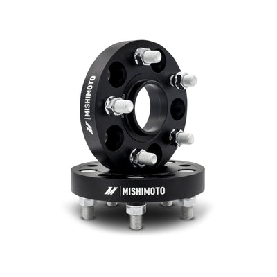 Mishimoto Wheel Spacers - 5x120 - 64.1 CB - M14 x1.5 - 25mm - BK by DTX Performance, high performance auto parts for brake clearance and track width.