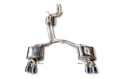 AWE Tuning Audi 8R SQ5 Touring Edition Exhaust - Quad Outlet Chrome Silver Tips performance car parts