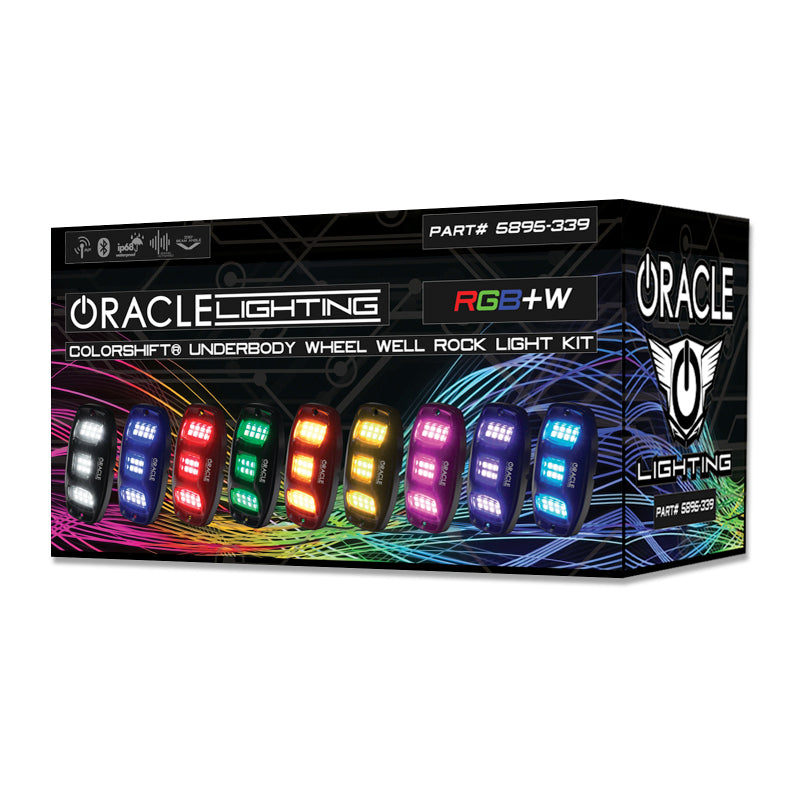 Oracle Underbody RGB+W Wheel Well Rock Light Kit - 4 PCS - ColorSHIFT box from DTX Performance