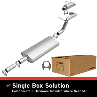 MagnaFlow BRE Exhaust Kit 08-12 Jeep Liberty 3.7L performance car parts included in single box from DTX Performance.