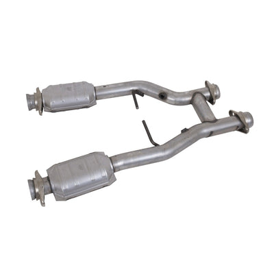 BBK 96-04 Mustang 4.6 GT / Cobra Short Mid H Pipe w Catalytic Converters 2-1/2 For Long Tube Headers, performance car parts