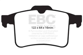 EBC 10-15 Jaguar XF 5.0 Supercharged (470) Yellowstuff Rear Brake Pads