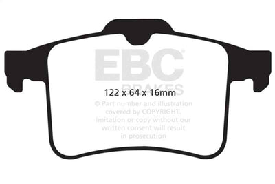 EBC 10-15 Jaguar XF 5.0 Supercharged (470) Yellowstuff Rear Brake Pads, performance car parts