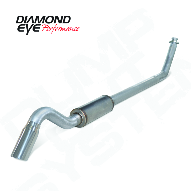 Diamond Eye 4in AL TURBO BACK SGL DUMP OUT 94-02 DODGE NO MFLR INCLUDING TIP - DTX Performance