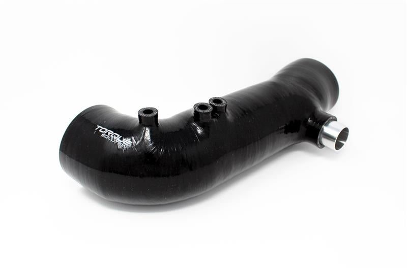 Torque Solution Turbo Inlet Hose Black (Recirc): 02-07 WRX / 04-20 STI / 05-09 Legacy GT (3in Inlet) - DTX Performance auto part