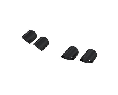 MBRP 15-24 Ford Mustang T304 SS 4in OD / 6.5in Length Quad Tip Cover Kit - Black Tip, performance car parts.