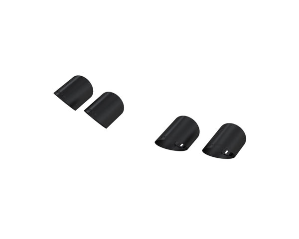 MBRP 15-24 Ford Mustang T304 SS 4in OD / 6.5in Length Quad Tip Cover Kit - Black Tip, performance car parts.