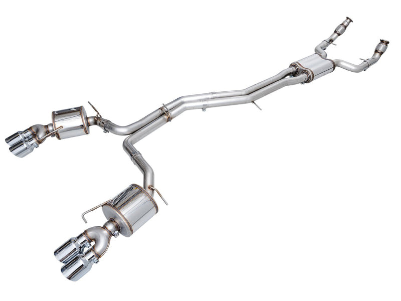 AWE Tuning 19-23 Audi C8 S6/S7 2.9T V6 AWD Touring Edition Exhaust - Chrome Silver Tips - DTX Performance