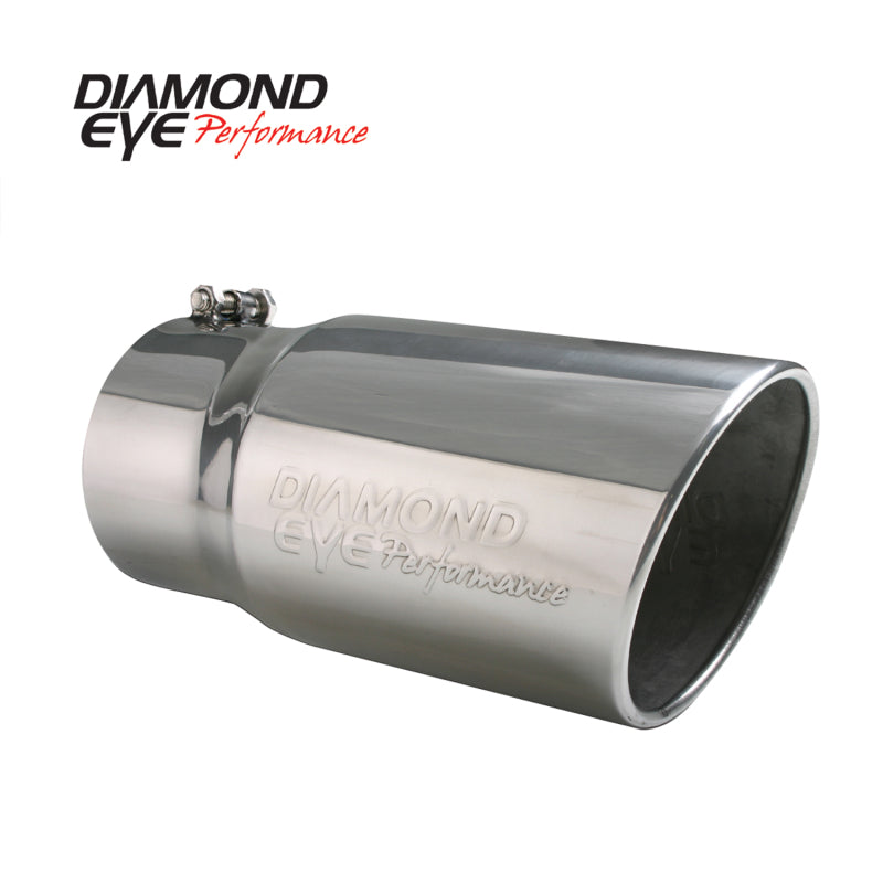 Diamond Eye TIP 5inX6inX12in BOLT-ON ROLLED-ANGLE 15-DEGREE ANGLE CUT: EMBOSSED DIAMOND EYE - DTX Performance