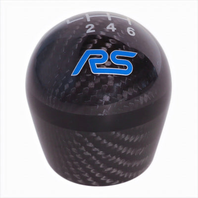 Ford Racing Focus RS Black Carbon Fiber Shift Knob 6 Speed for performance car tuning, available at DTX Performance, veteran owned shop.