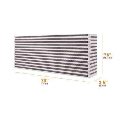 Mishimoto Universal Air-to-Air Intercooler Core - 20in / 7.8in / 3.5in performance car parts DTX Performance tuning upgrades